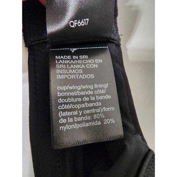 Calvin Klein Push Up Back Lightly Lined Bra Underwire Black Sz 34DDD QF 6617-001 - Picture 9 of 9